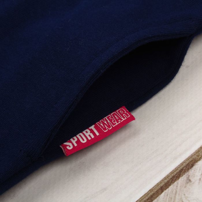 Джемпер (толстовка) для девочки, рост 98 см, цвет тёмно-синий/фуксия