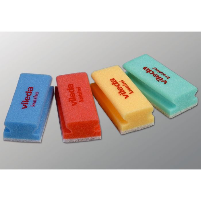 Губка для профессиональной уборки "Виледа" мягкая, цвет красный