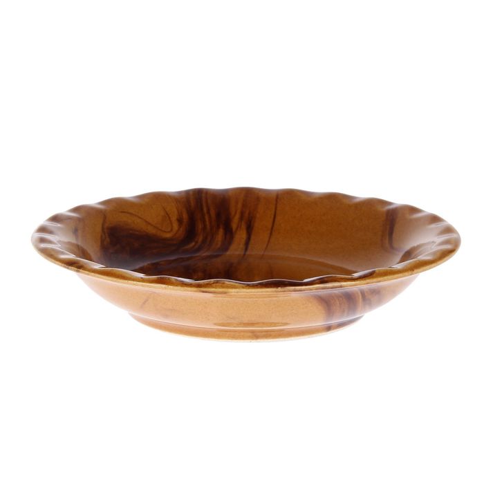 Тарелка d=17,5 см радуга, коричневая