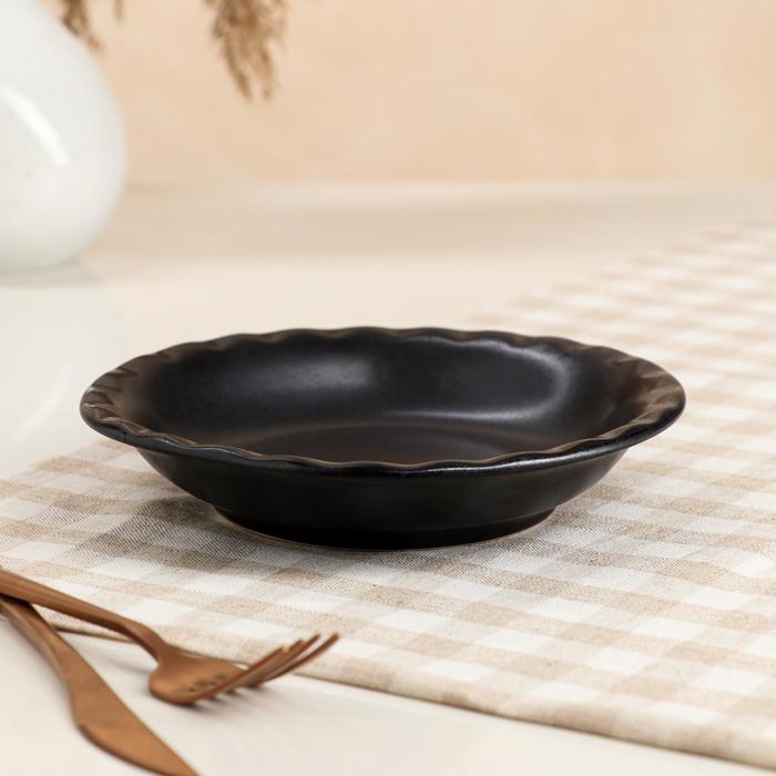 Тарелка d=17,5 см чёрная матовая