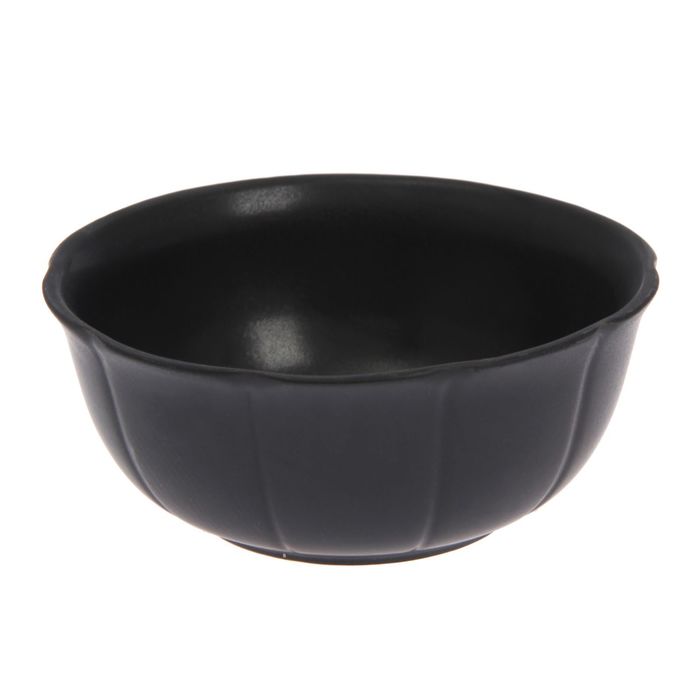 Салатник 0,45 л "Ромашка" чёрная матовая