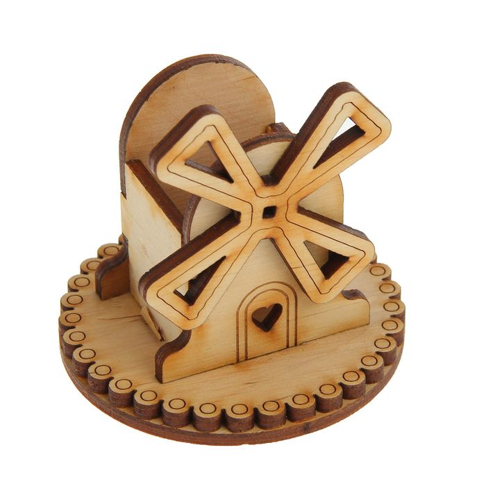 Держатель для зубочисток для декора "Мельница" 7х6х7 см