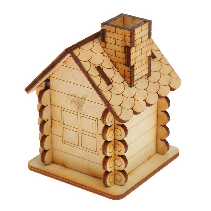Держатель для зубочисток для декора "Домик с трубой" 6х8х6 см