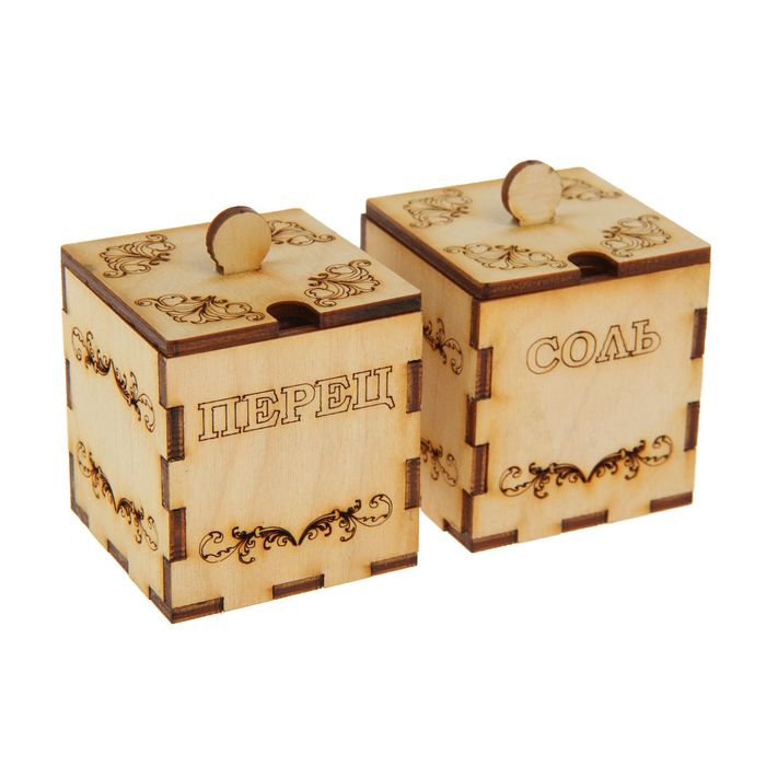 Набор для специй для декора "Печка" соль/перец, 3 предмета, 15х12х8 см