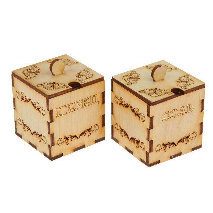 Набор для специй для декора "Поваренок" соль/перец, 3 предмета, 12х10х6,5 см