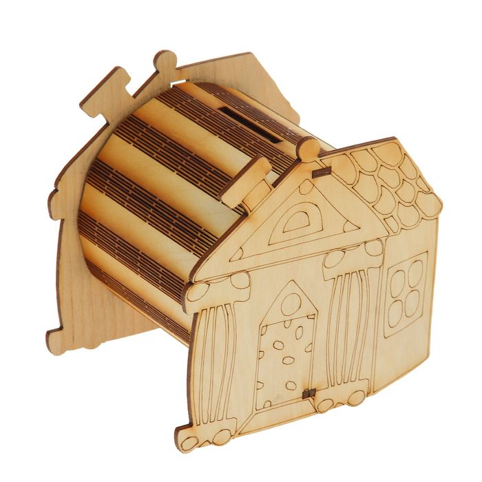 Копилка для декора "Домик" (набор 3 детали) 12х12х10 см (КД 00-20)