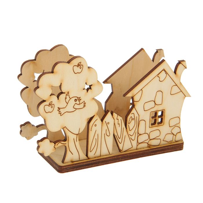 Салфетница "Дом с яблоней" 12х8х4 см (СД 00-01)