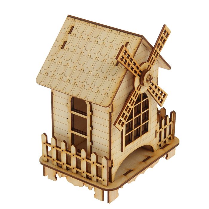 Чайный домик "Мельница" с водяным колесом, 16х20х12 см (ЧД 00-02)