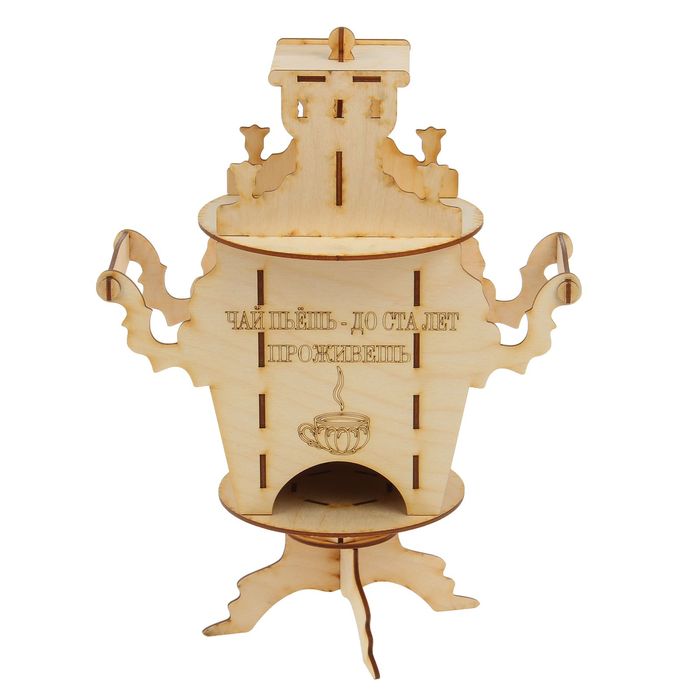 Чайный домик "Самовар" большой (набор 30 деталей) 15х15х36 см (ЧД 00-06)
