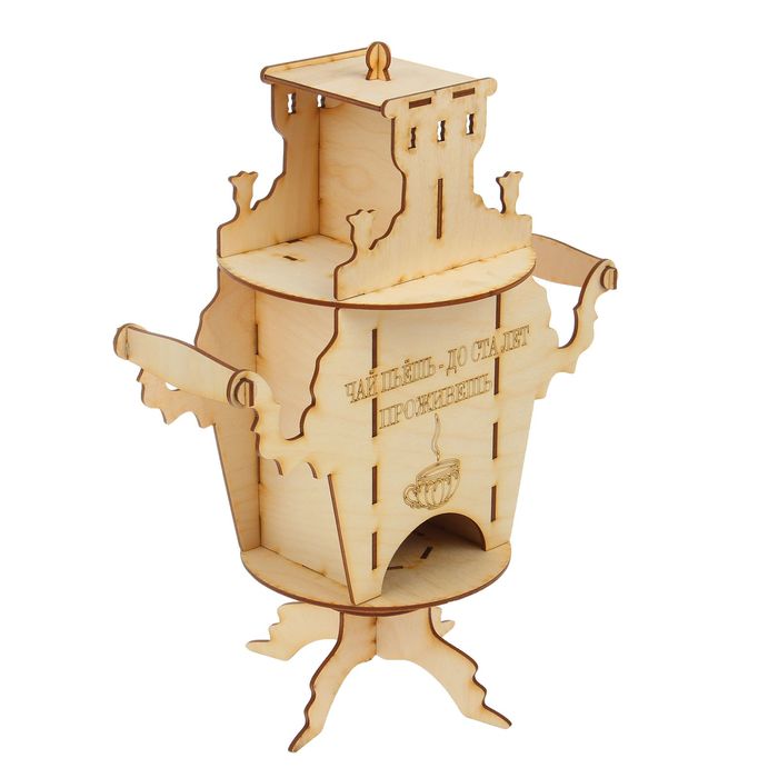 Чайный домик "Самовар" большой (набор 30 деталей) 15х15х36 см (ЧД 00-06)