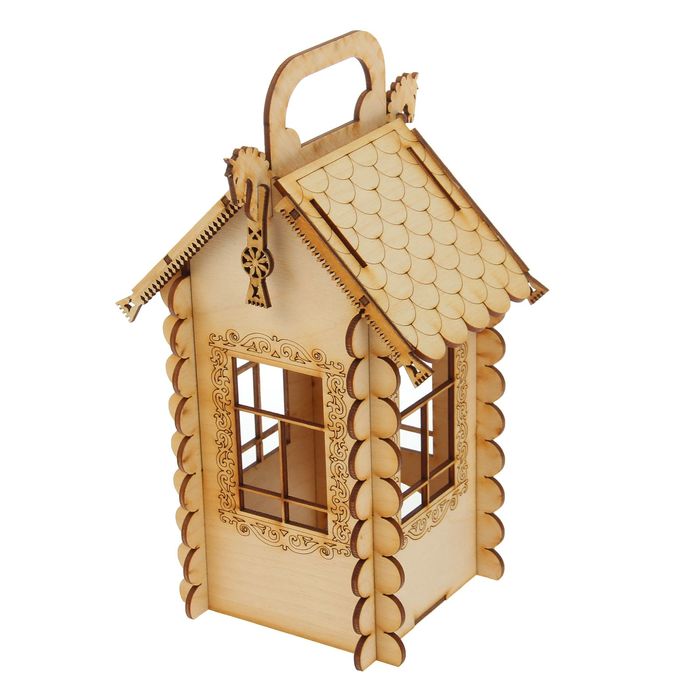 Чайный домик "С ручкой" большой (набор 16 деталей) 13х13х30 см (ЧД 00-09)