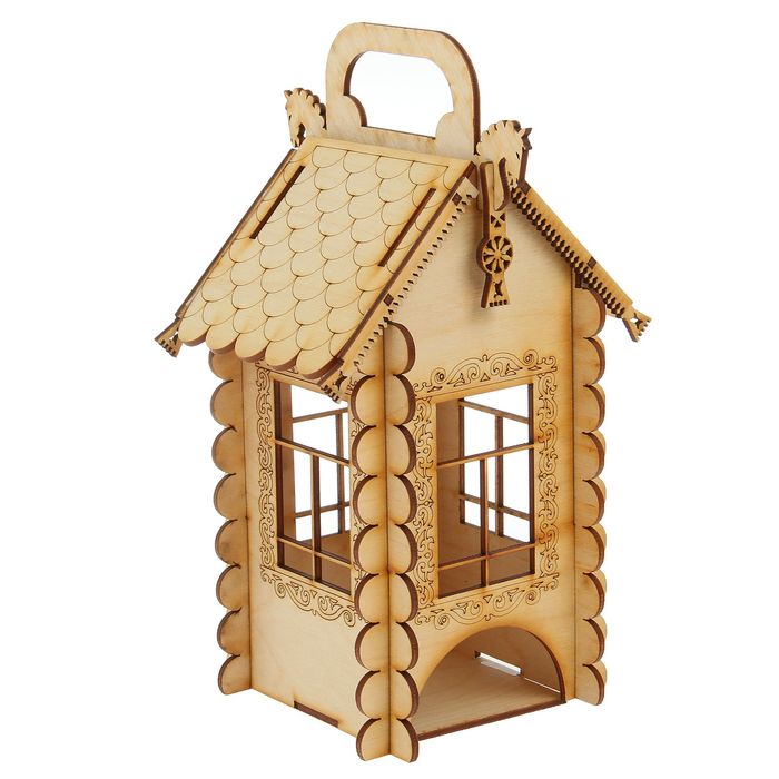 Чайный домик "С ручкой" малый (набор 16 деталей) 11х11х24 см (ЧД 00-10)