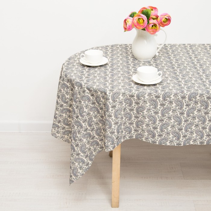 Скатерть DomoVita рис 4914-2 150х150 см, п/лен 146 г/м