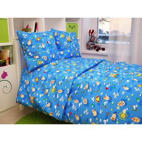 

Детское постельное бельё BABY "Овечки", цвет голубой, 112х147 см, 110х150 см, 60х60 см, бязь 142 гр/м