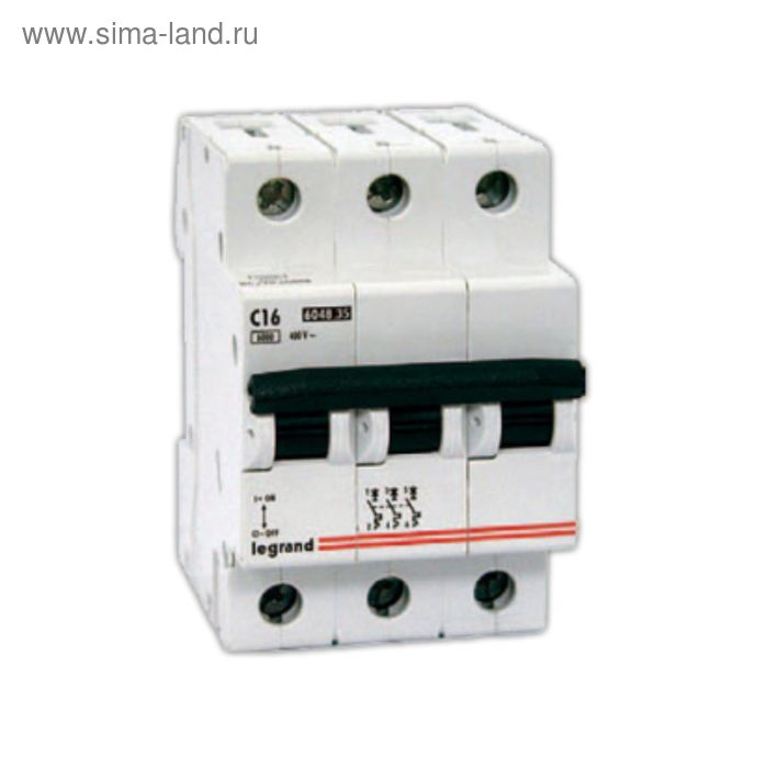 

Выключатель авт. мод. Legrand, 3п, C 80А DX3, 10кА, 16кА 409280