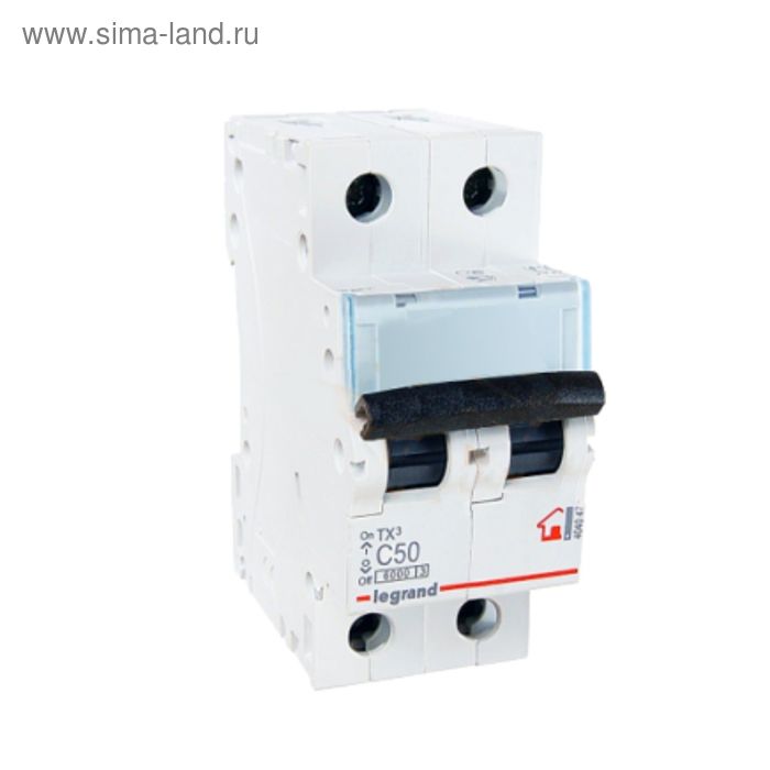 Выключатель авт мод Legrand 2п C 50А TX3 6кА 404047 1661₽