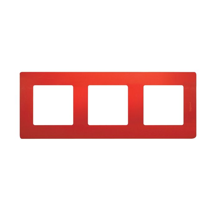 Рамка 3-м Legrand "Etika", красн. 672533