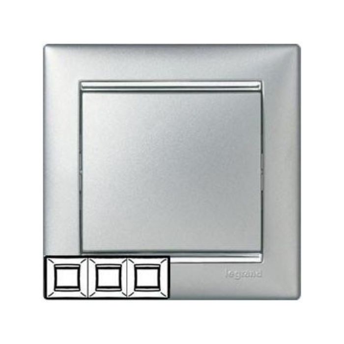Рамка 3-м Legrand "Valena ", горизонт. алюм. 770153