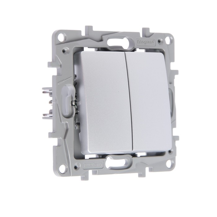 Механизм переключателя 2-кл. СП Legrand "Etika Plus ", авт. алюм. 672412
