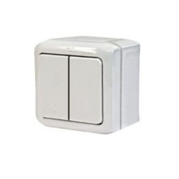 Переключатель 2-кл. Legrand "Quteo ", ОП на 2 напр. 10АХ, IP44, бел. 782301