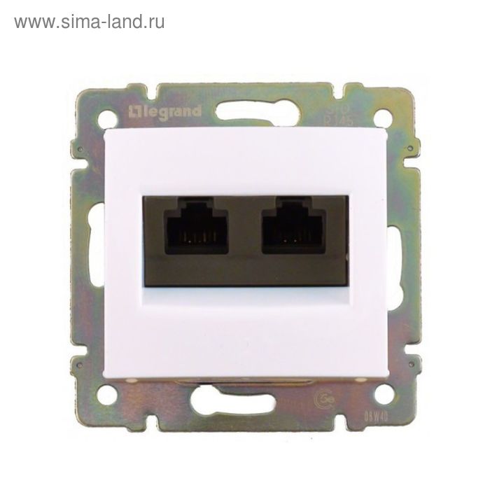 

Механизм розетки информ. 2-м СП Legrand "Valena ", RJ45 + RJ45 CAT. 5Е UTP бел. 774231