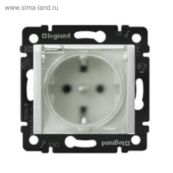 

Розетка 1-м СП Legrand "Valena ", с защ. крышкой, с заземл., IP44, бел. 774220