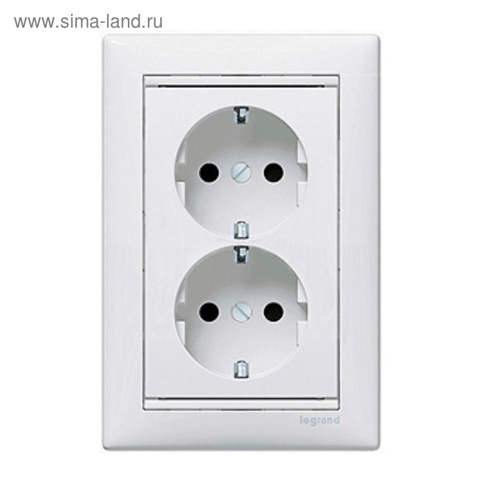 

Розетка 2-м СП Legrand "Valena ", с заземл. бел. инд. упак. (DIY-упак) 694272