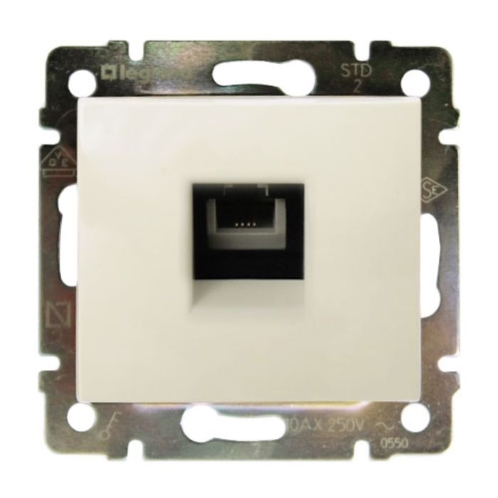 Механизм розетки телеф. 1-м СП Legrand "Valena ", RJ11 бел. 774438