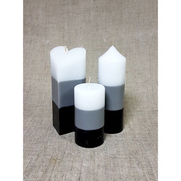 Набор Свечей "Полоска №2"( 68х150,50х155в,52х95) черный