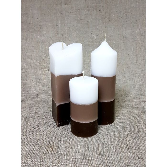 Набор Свечей "Полоска №2"( 68х150,50х155в,52х95) шоколадный