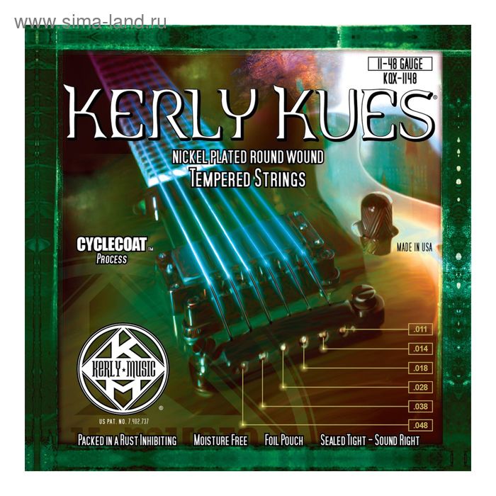 Струны для электрогитары KERLY KQX-1148 Kues Nickel Plated Steel NPS Tempered