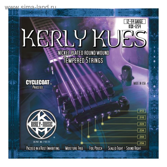 Струны для электрогитары KERLY KQX-1254 Kues Nickel Plated Steel NPS Tempered