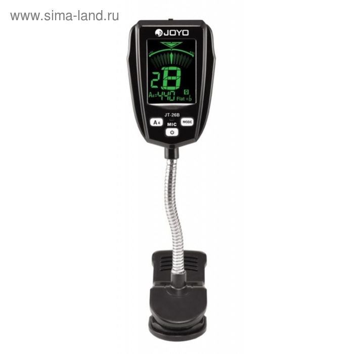 Хроматический тюнер JOYO JT-26B  на прищепке с гибким рычагом, гитара, скрипка, укулеле