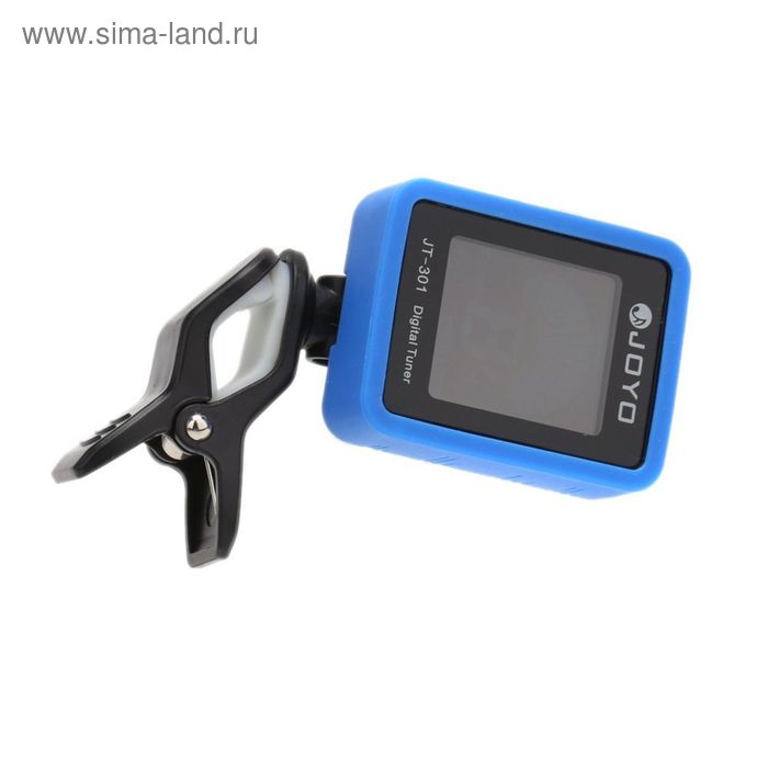 Хроматический тюнер JOYO JT-301 blue (синий)  для гитары, бас-гитары, скрипки, укулеле