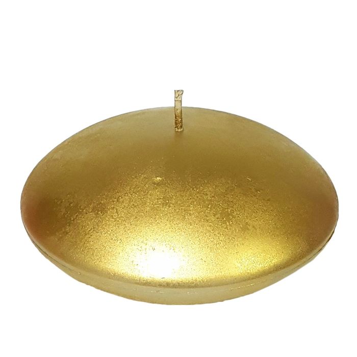 Свеча "Ручная работа" Диск Горизонтальный д13см Золотой