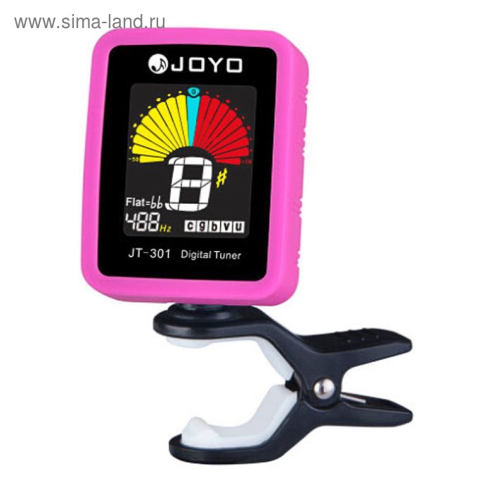 Хроматический тюнер JOYO JT-301 purple (фиолетовый)  для гитары, скрипки, укулеле