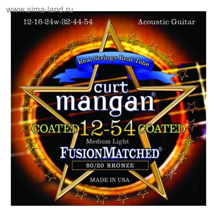 Струны для акустической гитары CURT MANGAN 12-54 80/20 Bronze Medium Light Set