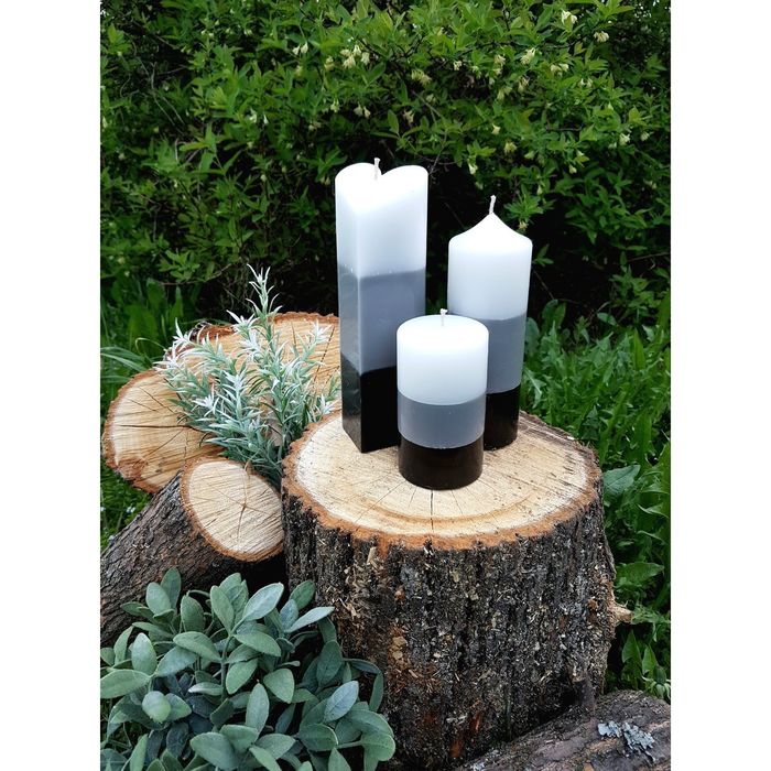 Набор Свечей "Полоска №1"( 68х205,60х170в,60Х100) черный