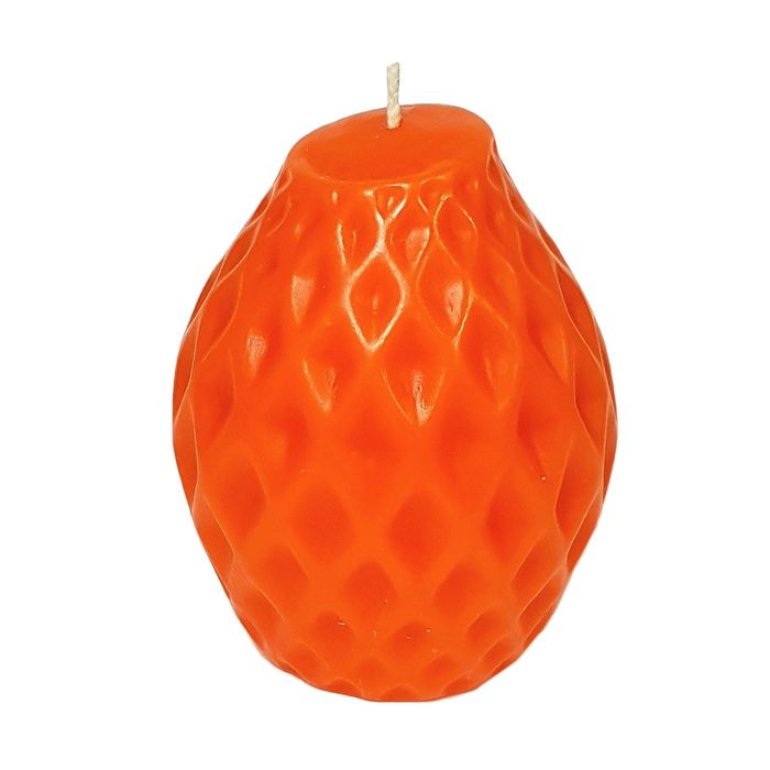 Свеча "Ручная работа" Интерьерная "Ананас" 11х12,5 оранжевая