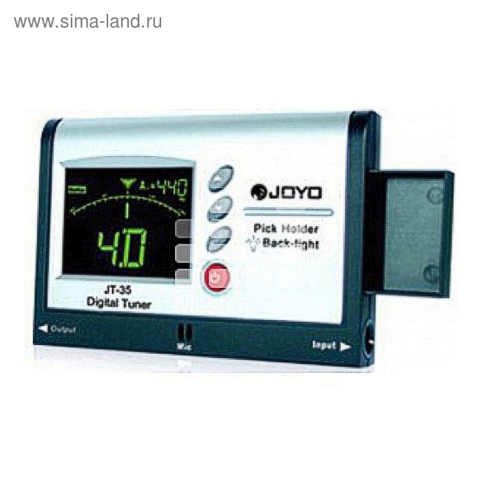 Тюнер JOYO JT-35 Pick Holder Backlit Tuner with I/O  универсальный цифровой