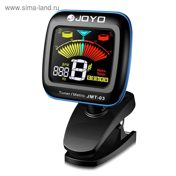 Метроном-тюнер JOYO JMT-03 Clip-on Tuner/Metronome  с цветным дисплеем, прямоугольный