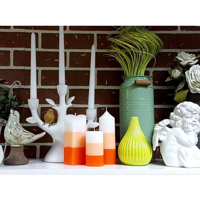 Набор Свечей "Полоска №2"( 68х150,50х155в,52х95) оранжевый