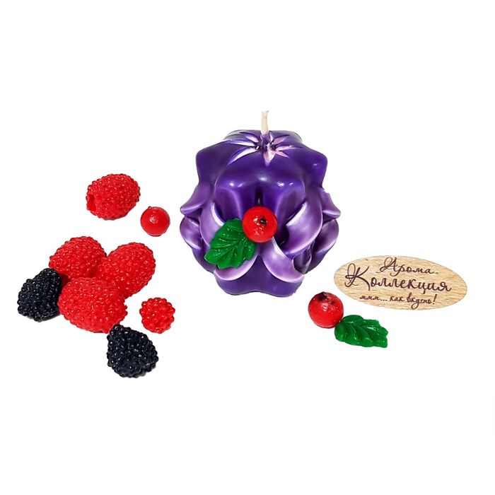 Свеча "Ручная работа" резная 5,5см "Арома" Ягодная корзина