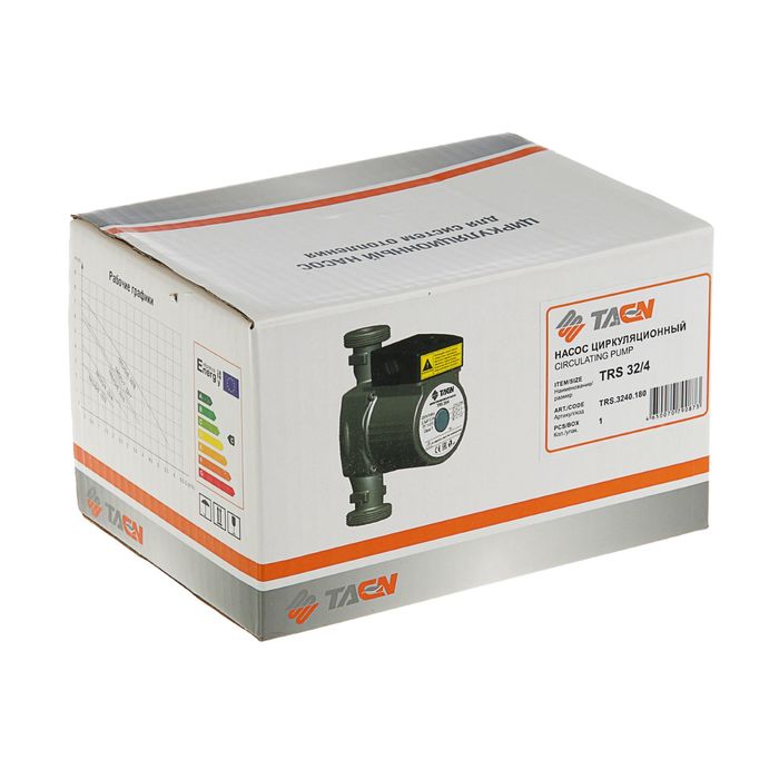 Насос циркуляционный TAEN TRS32/4, напор 4 м, 50 л/мин, 38/53/72 Вт