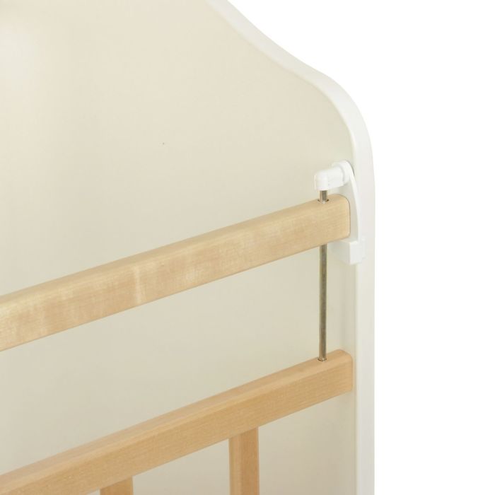 Детская кроватка «Морозко. Бабочки» с ростомером, на маятнике, с ящиком, цвет белый/берёза