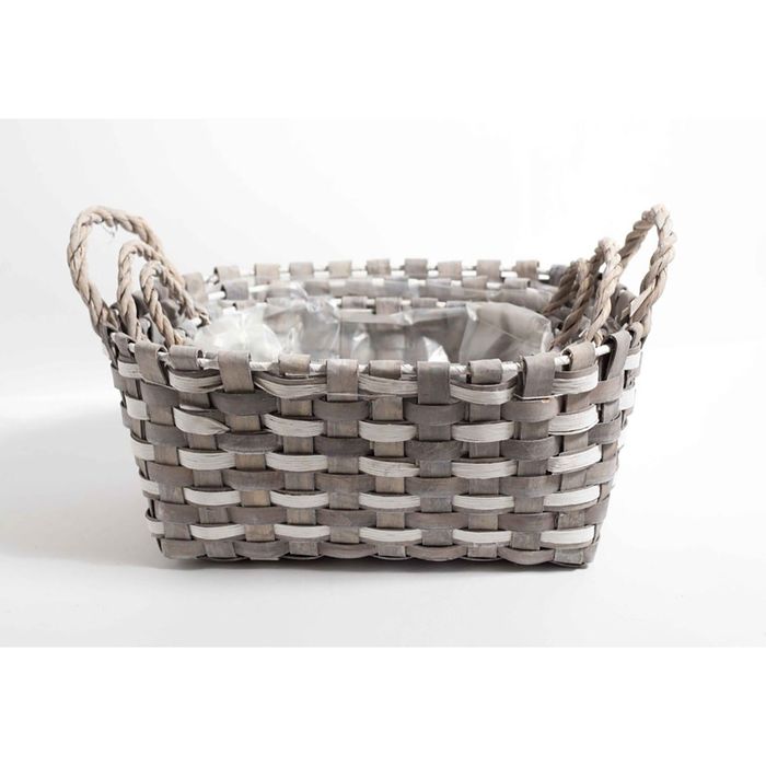 Набор корзин плетеных, 3 шт, прямоугольные, 39 х 29.5 х 24 - 28 х 20 х 19 см