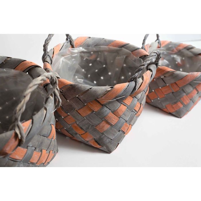 Набор корзин плетеных, 3 шт, круглые, 32 х 32 х 28 - 22 х 22 х 22 см