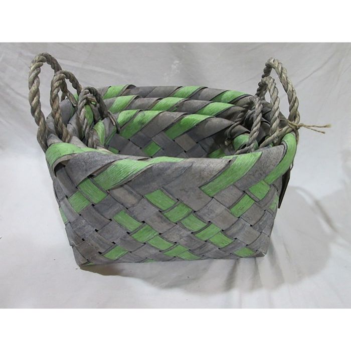 Набор корзин плетеных, 3 шт, овальные,35 х 19 х 29 - 24 х 15.5 х 21 см