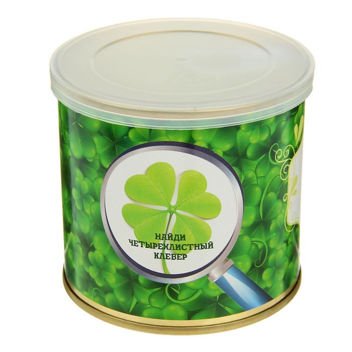 Пазл-антистресс в консервной банке "Собери на удачу" (150х200 мм, набор 48 деталей)