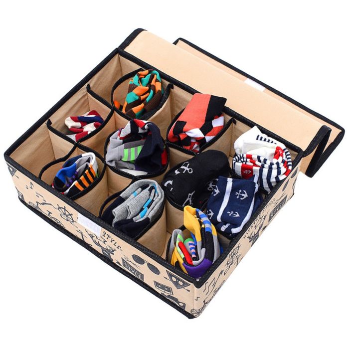 С крышкой Органайзер на 18 секций Hipster Style